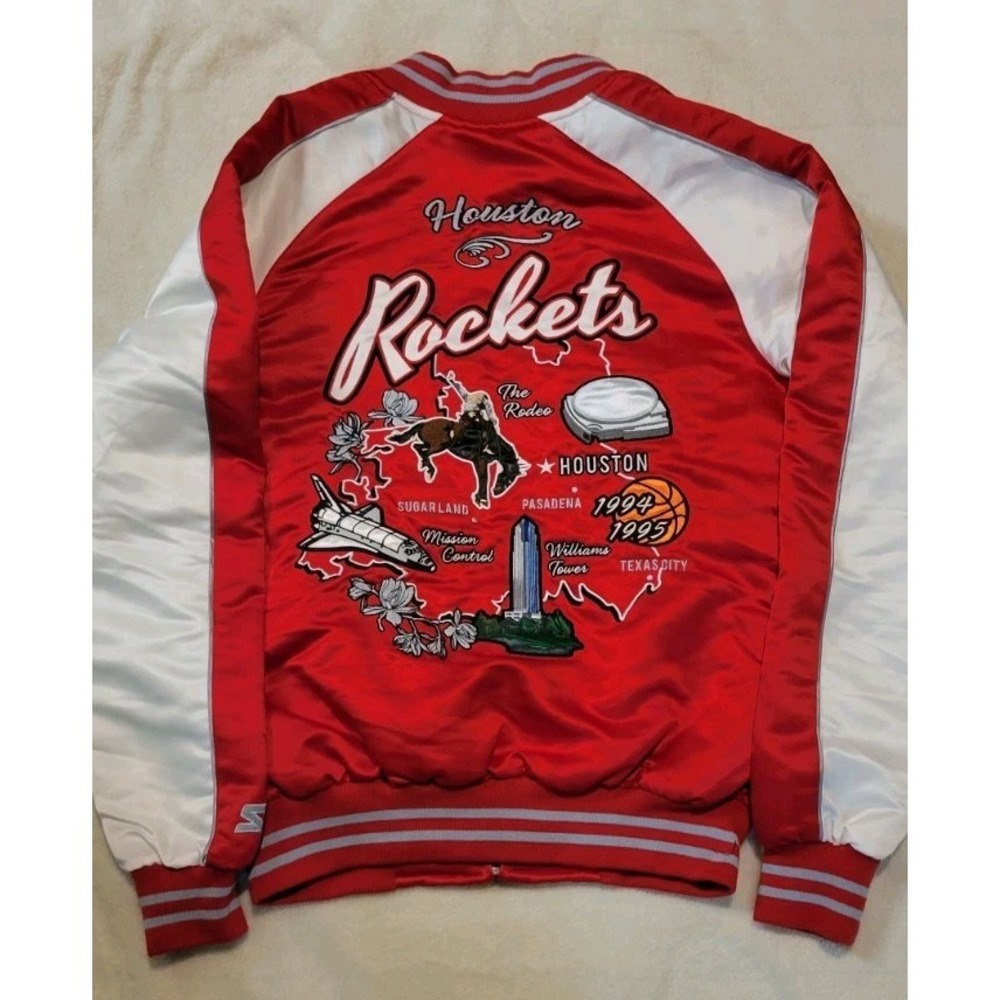HOUSTON ROCKETS STARTER BLACK LABEL/URBAN OUTFITTERS EXCLUSIVE JACKET SIZE SMALL